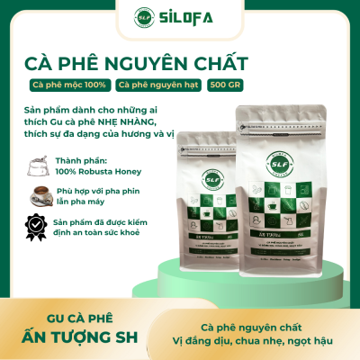 Gu Ấn Tượng SH - Cà phê nguyên chất, vị đắng dịu, chua nhẹ, ngọt hậu - Cà phê hạt - Gói 500gr