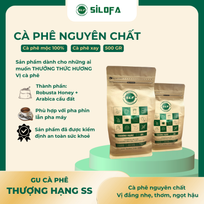 Gu Thượng Hạng SS - Cà phê nguyên chất, vị cân bằng đắng nhẹ, thơm, ngọt hậu - Cà phê xay - Gói 500gr