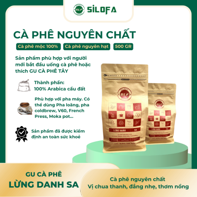 Gu Lừng Danh SA - Cà phê nguyên chất, vị chua thanh, đắng nhẹ, thơm nồng - Cà phê hạt - Gói 500gr