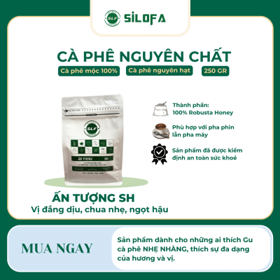 Gu Ấn Tượng SH - Cà phê nguyên chất, vị đắng dịu, chua nhẹ, ngọt hậu - Cà phê hạt - Gói 250gr