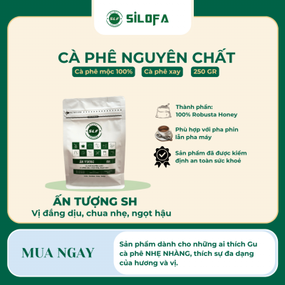 Gu Ấn Tượng SH - Cà phê nguyên chất, vị đắng dịu, chua nhẹ, ngọt hậu - Cà phê xay - Gói 250gr