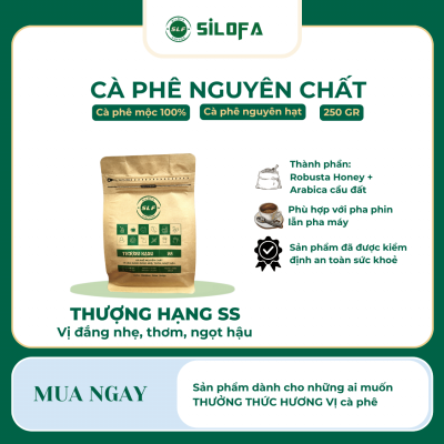 Gu Thượng Hạng SS - Cà phê nguyên chất, vị cân bằng đắng nhẹ, thơm, ngọt hậu - Cà phê hạt - Gói 250gr